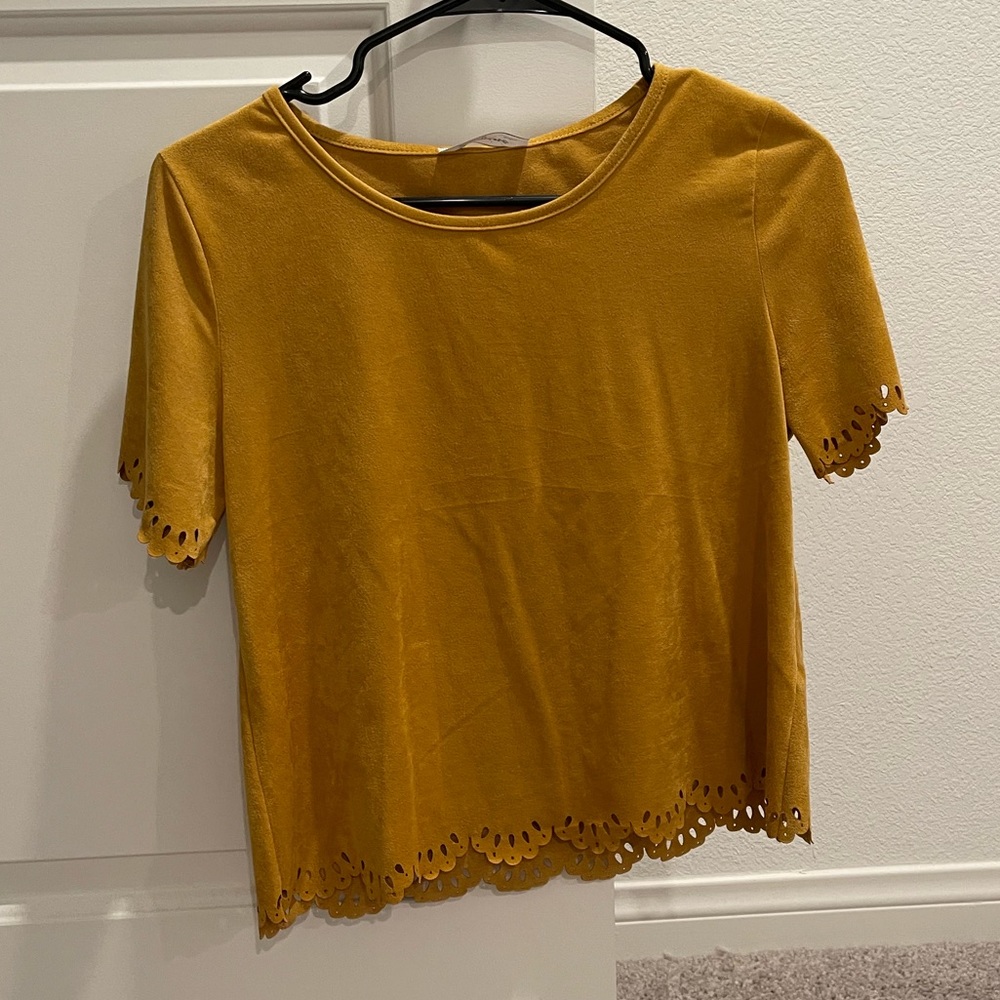 Jasmine brand Faux suede crop top size Medium